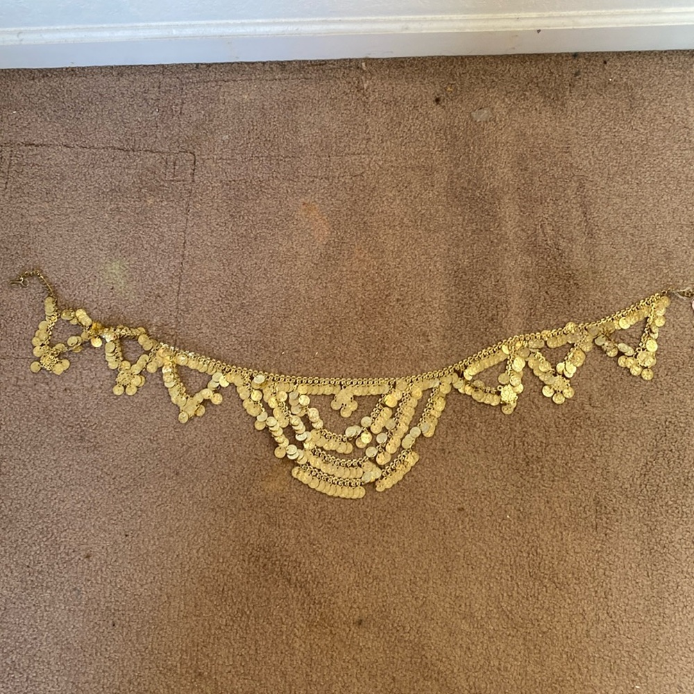 Gold Coin Chain Belly Dancer Dance Belt - Picture 3 of 7